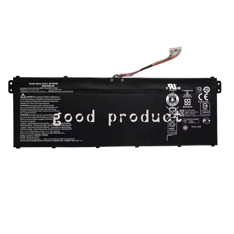 AP18C4K AP18C8K Reemplazo de batería de computadora portátil para Acer Aspire 5 A515-43 A515-43-R057 A515-43-R19L A515-43-R9B1 A515-43G 4400mah