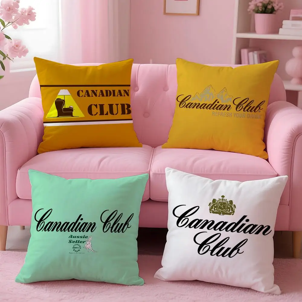 alcohol Canadian Club Cushion Cover Cushion Cover Set 4Pcs 50x50 45x45 40x40 Pillowcase Decorative Sofa Home Decor