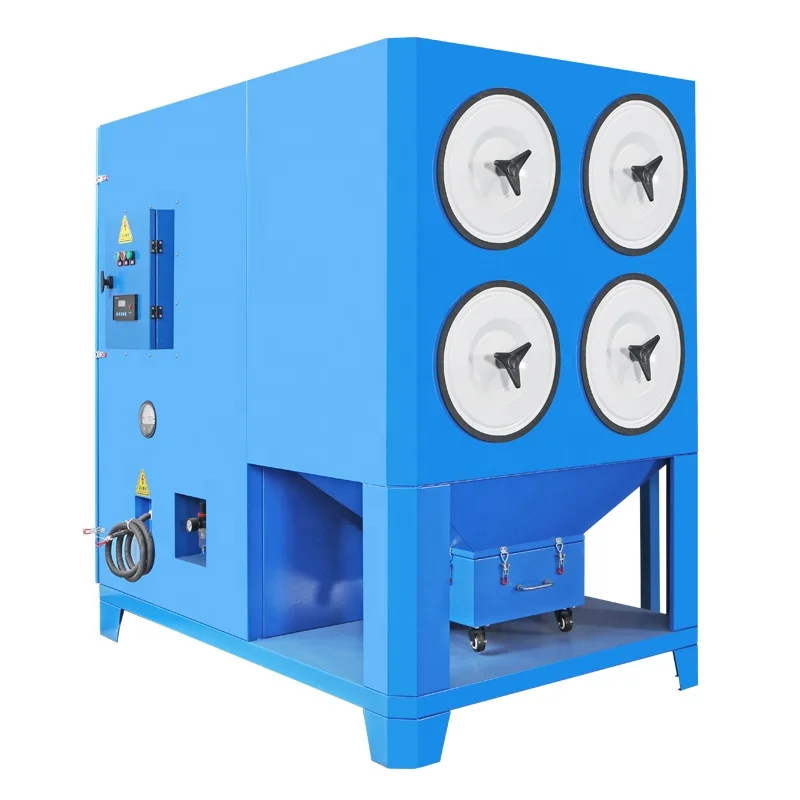 Portable Vertical Multi-Cartridge Dust Collector | Auto Pulse Cleaning Workshop Dust Purifier for Grinding