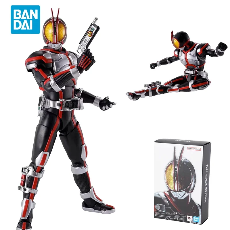 Spot Direct Delivery Bandai Original Anime Collectible KAMMEN RIDER Model SHF MASKED RIDER FAIZ Action Figure Toys For Kids Gift