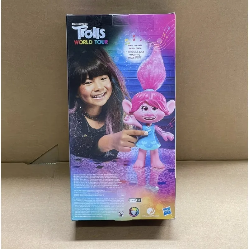 New Original Hasbro Trolls WORLD TOUR SUPERSTAR POPPY Can Speak Action Figure Toys Gift Model view 6