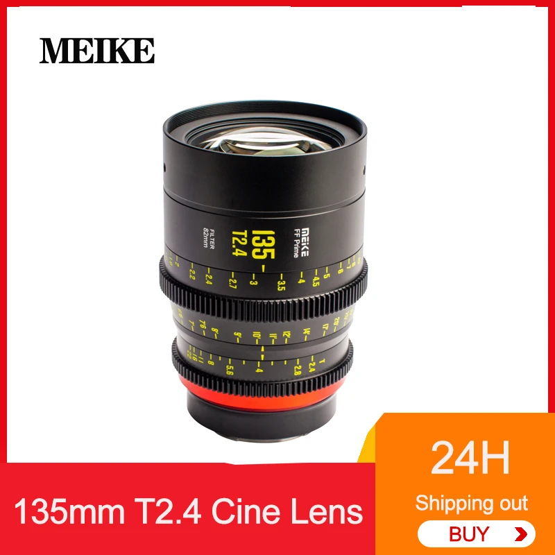 MEKE 135mm T2.4 Prime Cine Lens Full Frame Cinema Camera Lens For Canon C700 C500II For Sony VENICE For Sony FX3 FX6 FX9