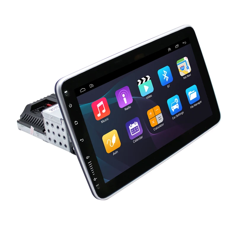 Universal Android Single Din Rotating Screen Car Stereo Touch Screen 10.1''Rotatable Car Radio DVD Player Car Media Carplay Auto