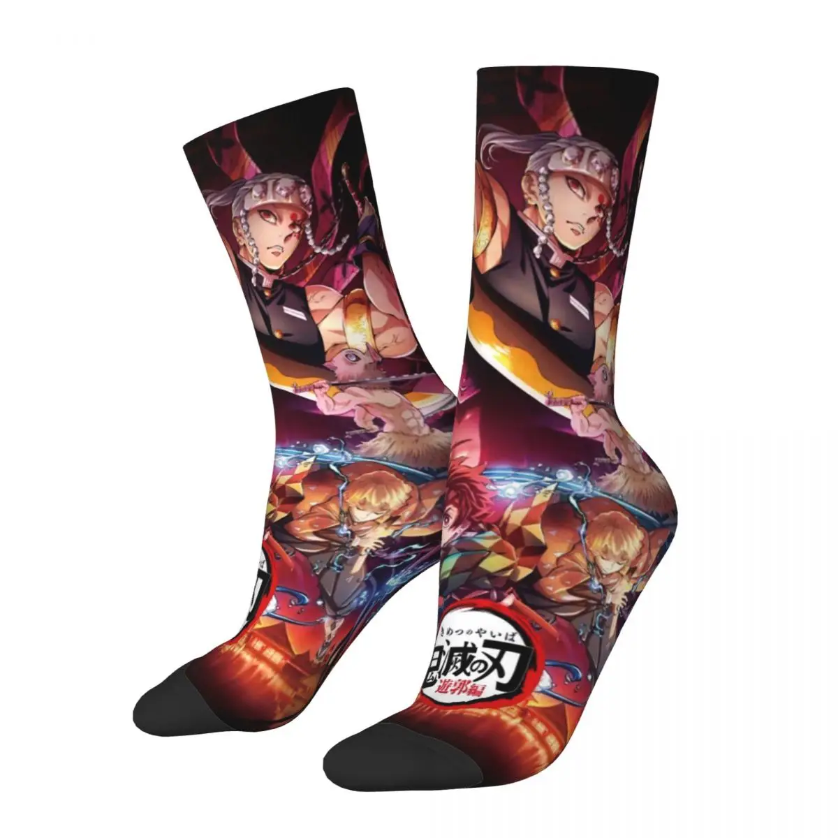 

Kimetsu No Yaiba Demon Slayer Unisex Socks Cycling 3D Print Happy Socks Street Style Crazy Sock