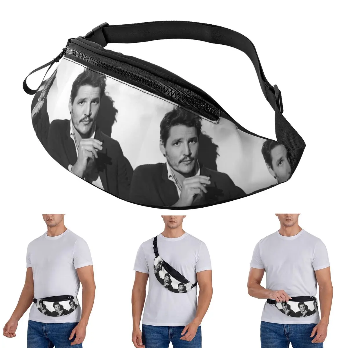 

Crossbody Waist Bag Pedro Pascal Sacred Heart Men Women Fanny Pack Traveling Running Money Phone Pouch