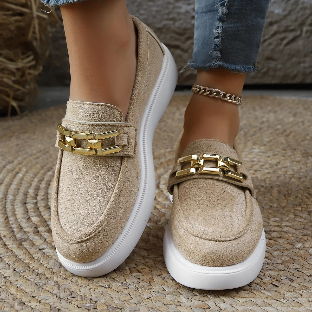 レディースローファー カジュアル 快適 プラットフォームシュ - Women'S Shoes Trending 2025 のレビューと価格