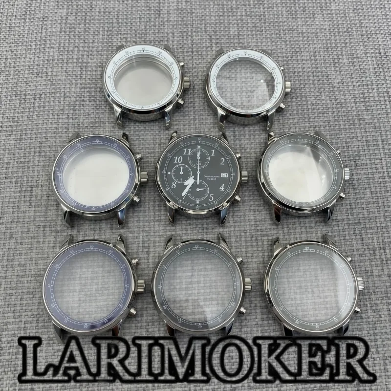 

LARIMOKER 38.8mm Men's Watch Stainless Steel Case Compatible with VK63 VK64 VK67 VK68 Movements Watch Case Watch Accessories