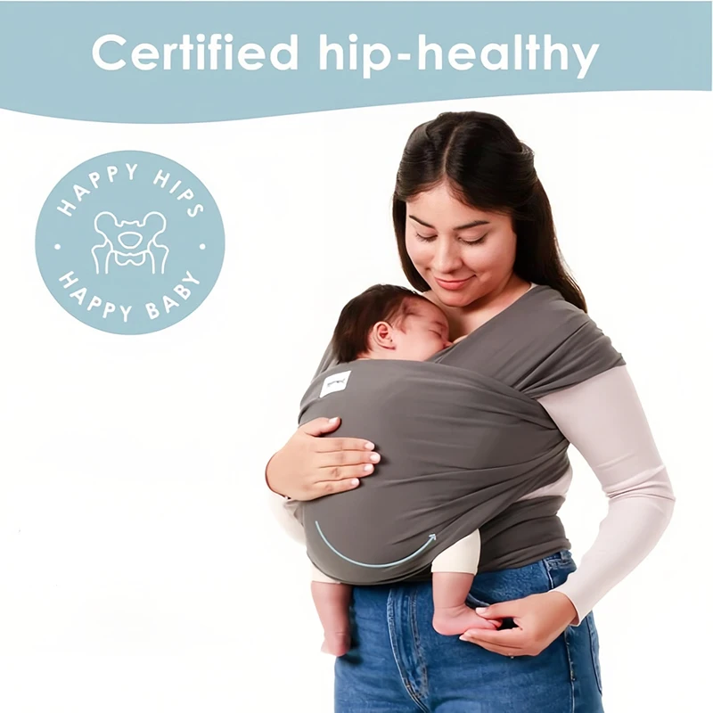 Baby Wrap Carrier Soft Stretchy Baby Sling Wrap Hands-Free Lightweight Baby Carrier for Newborns to Toddlers 7-35 lbs