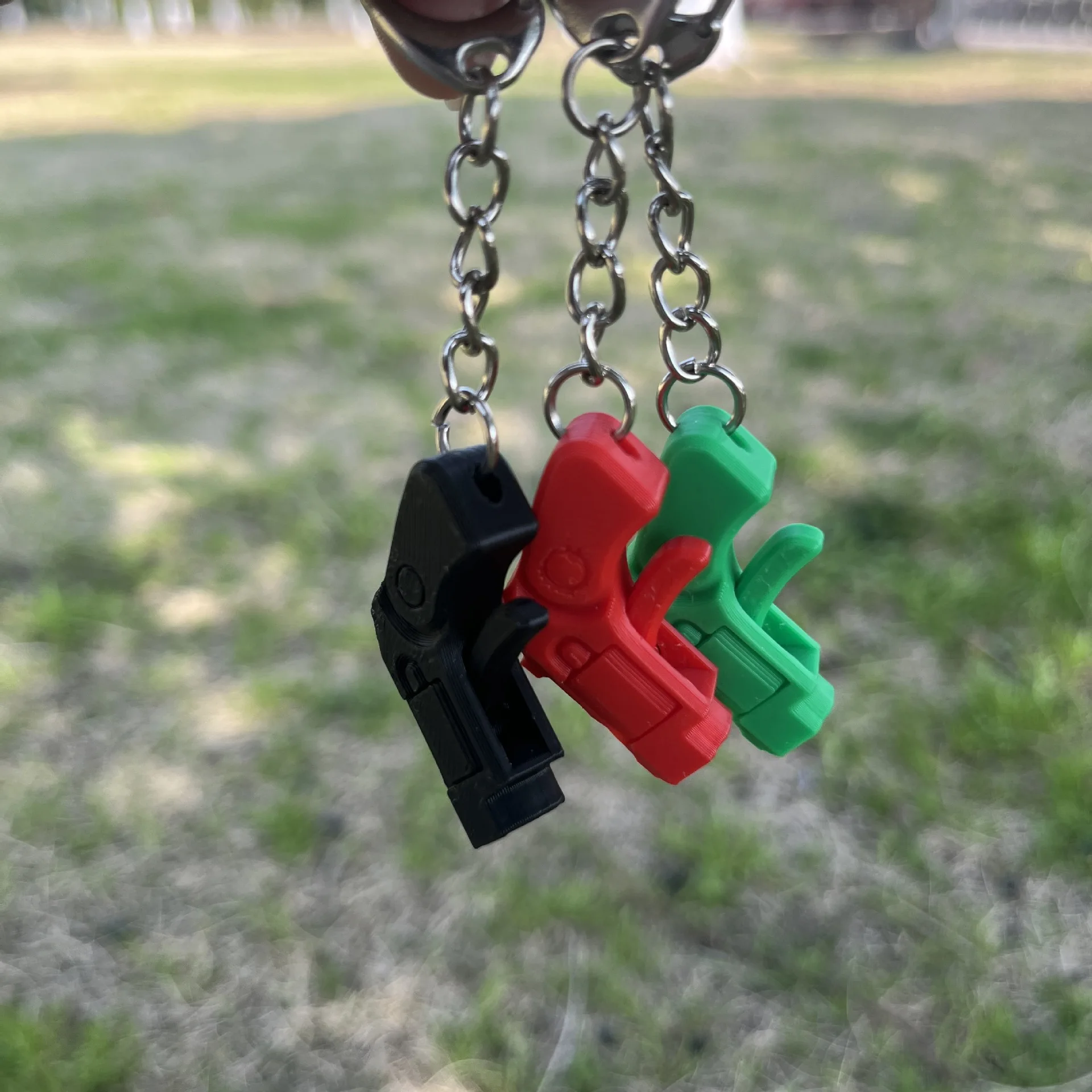 4 سنتيمتر/1.57in مسدس المفاتيح ثلاثية الأبعاد مطبوعة جيب مسدس قلادة المفاتيح يمكن إطلاق مكتب صغير الضغط لعبة لصبي هدية