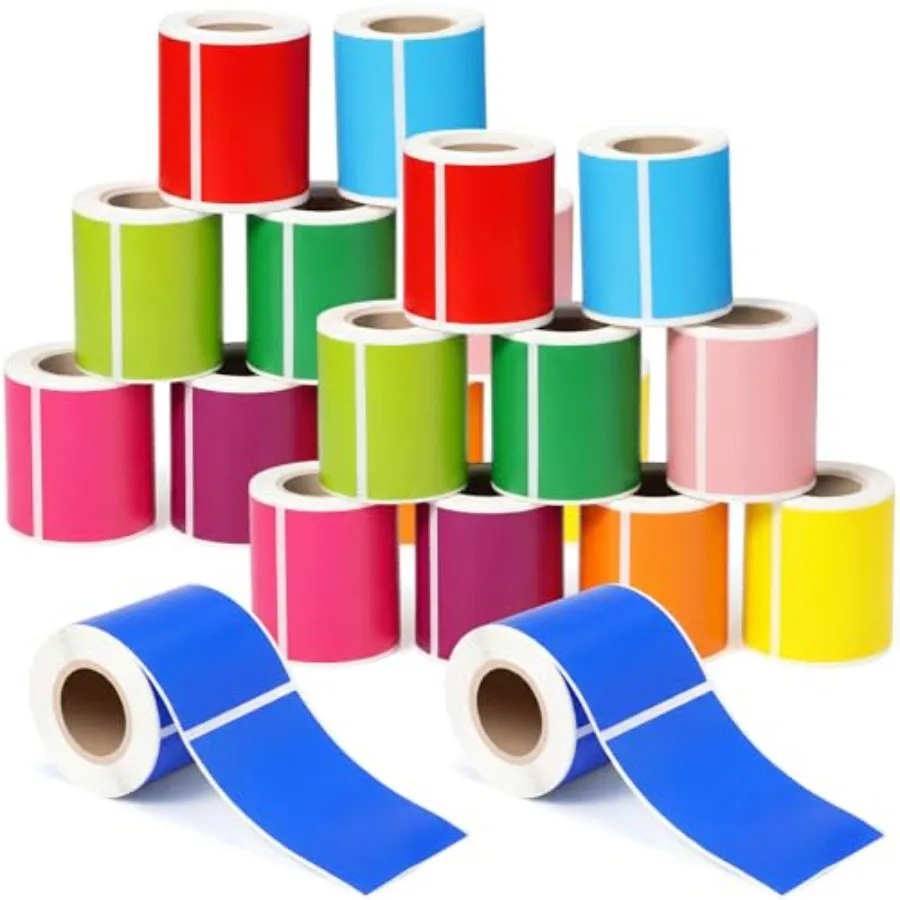 

Цветные этикетки для переезда, прямоугольные водонепроницаемые кодированные наклейки, клейкие этикетки для цветовой кодировки имен файлов