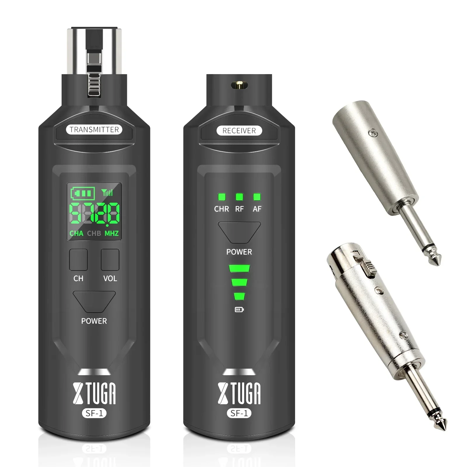 Nouveau transmetteur et récepteur XLR sans fil XTUGA SF-1, adaptateur sans fil UHF pour Microphone dynamique filaire/microphone à fusil de chasse/guitare