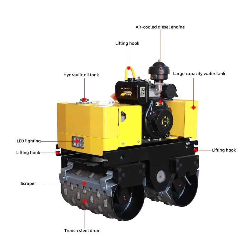

Manufacturer Factory Price Road Roller 0.8 Ton 800kg Mini Road Roller Compactor