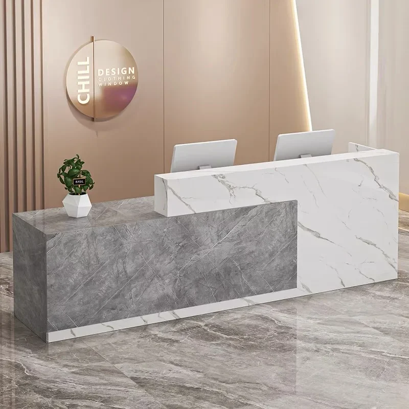 

Nordic Style Reception Desk Luxury Rustic Design Modern Reception Counter Vintage Center Escritorio De Recepcion Furniture