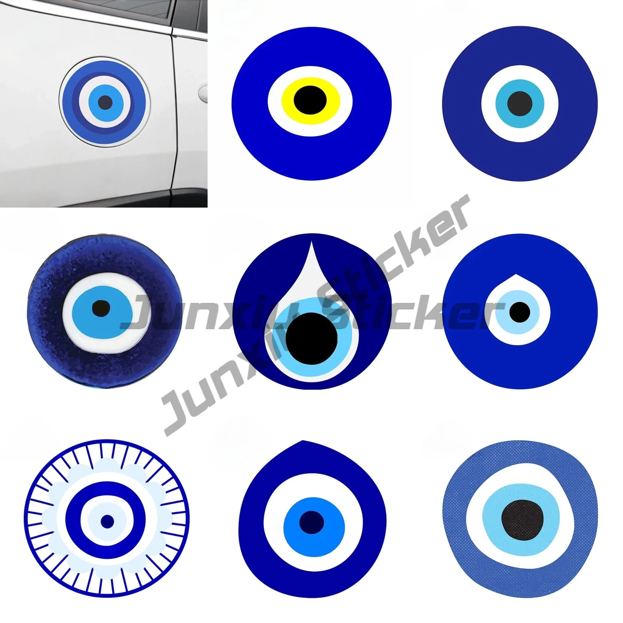 

For Evil Eye Car Graffiti Sticker Vinyl Material Decal Occlusion Scratch Laptop for JDM SUV RV Decoration