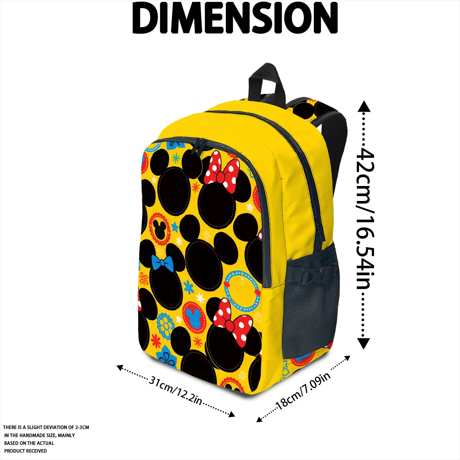 Disney Mickey Laptop Backpack, Fashionable and Simple, Gift-Friendly, Unisex Couple Style, Large Capacity, High-Quality