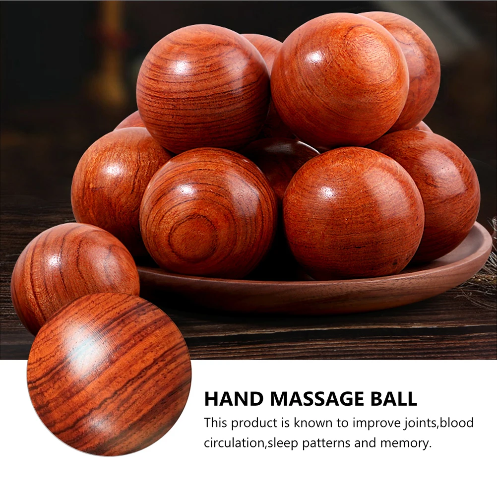 

2pcs Wooden Massage Balls 5.5Cm Hand Exercise Ball For Joint Health Blood Circulation Muscle Stretch Acupoint Relief Portable