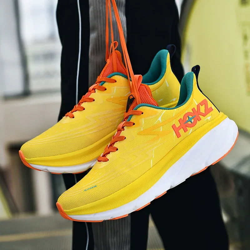 Men's Running Shoes Cushioning Outdoor Non-Slip Jogging Breathable Trainer Race Sneakers Luxury Shoes Mesh Couple Off-road Shoes