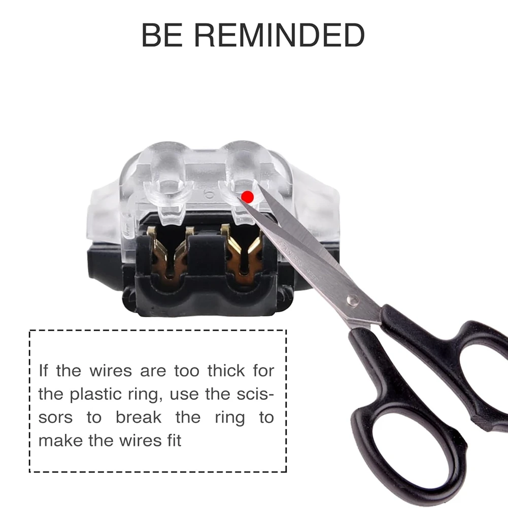 F-3C Т-образные разъемы для проводов 14-18 AWG, комбинированные 3-контактные разъемы для проводов без зачистки проводов, разъемы для сращивания проводов, 12 шт.