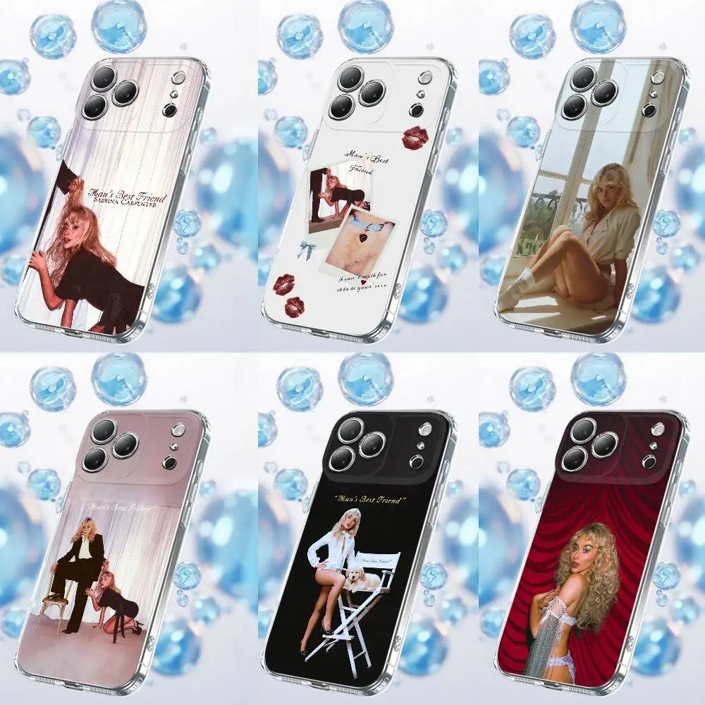 

S-Sabrina C-Carpenter Mans Best Friend Phone Case For iPhone 17,16,15,14,13,12,11 Plus,Pro,Max,Plus,E,Air,Mini Transparent Cover