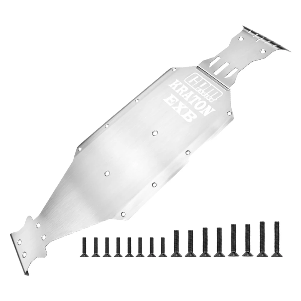 GPM 메탈 스테인리스 스틸 프론트 센터 리어 섀시 아머 ARRMA 1/8 KRATON EXB V6 6S ARA8708V6 ARA8708T1 ARA106053 RC 자동차용