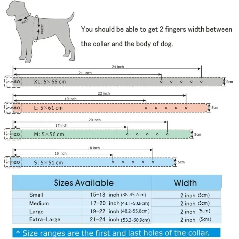 Spiked Studded Leather Dog Collar, Cool Rivet Dog Collar For Medium Large Dogs Training, Walking
