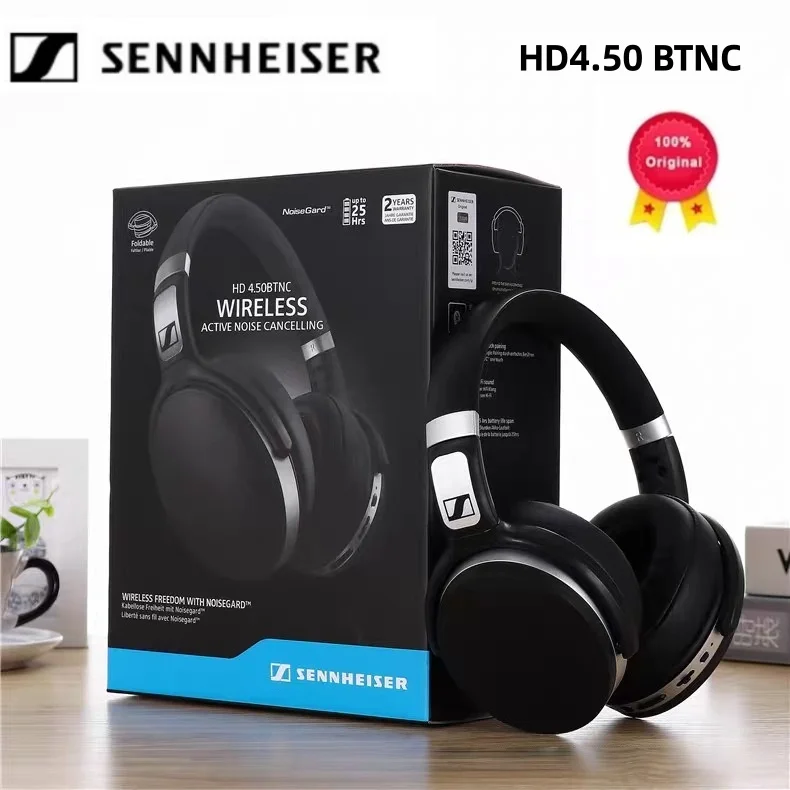 

Original Sennheiser HD4.50 BTNC Wireless Bluetooth Earphones Noise Isolation Stereo Earphones Black Game Earphones