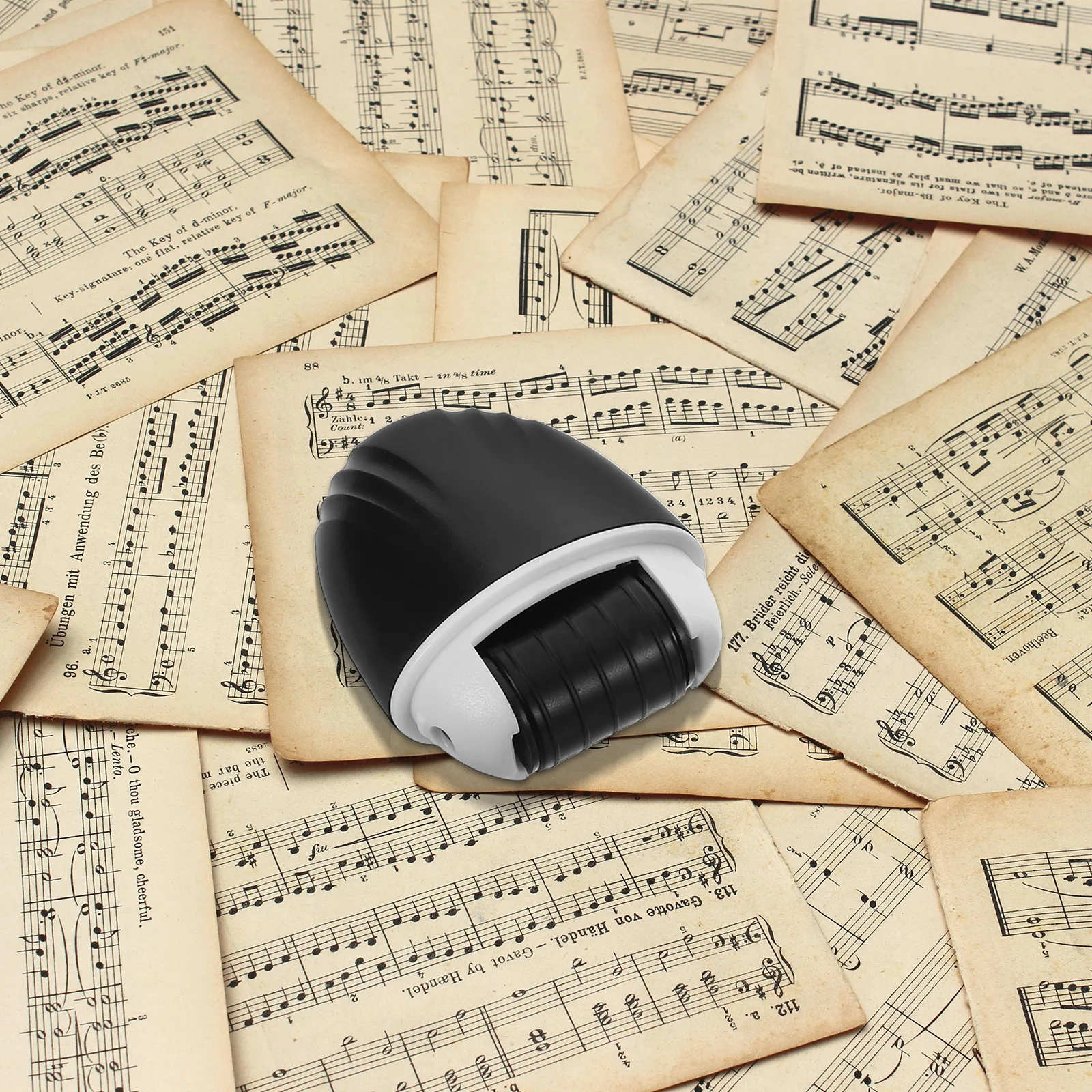 Timbro a rullo autoinchiostrante a 5 linee per forniture per scrittura musicale Insegnanti Strumento per scrittura a mano in classe Timbro per pratica a cinque linee per bambini