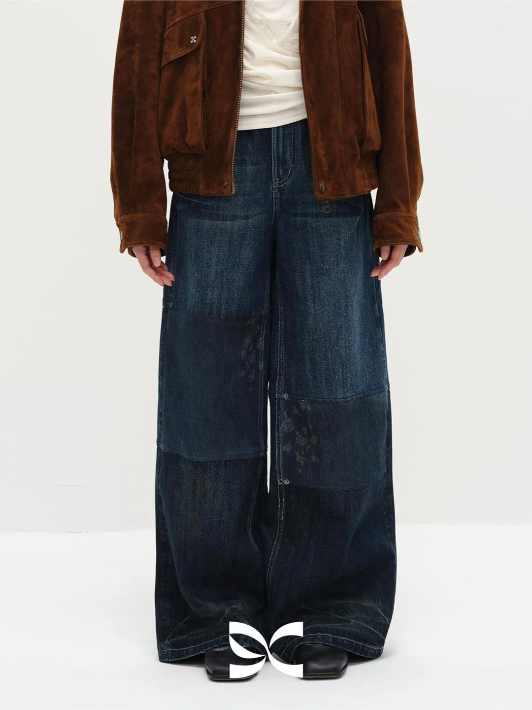 

Новые классические прямые джинсы с принтом, универсальные, повседневные, с завышенной талией, на молнии, из хлопка