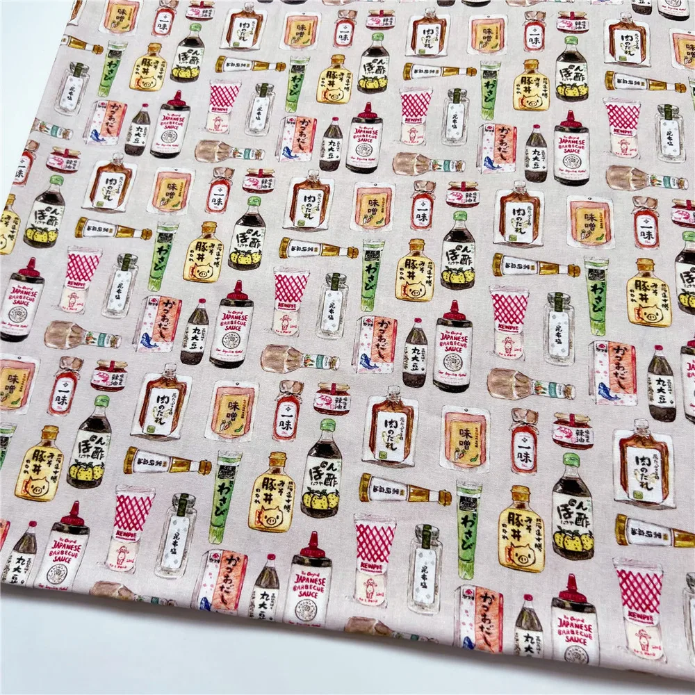 Mini Pattern Japanese Seasoning 100% Cotton Fabric Patchwork Sewing Quilting Fabrics Needlework For Tissue DIY Cloth Sew Dress