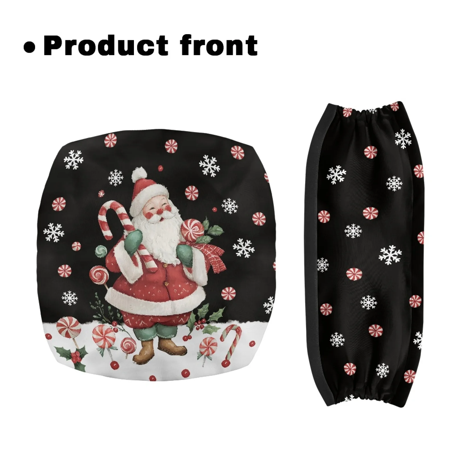 Coloranimal Santa Candy 2 Pieces Set Walker Protection Decor Covers for Women Rollator Walker Seat Cushion Cover New Arrival