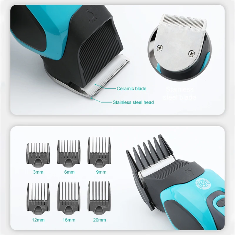 ปัตตาเลี่ยนขนกระต่ายแมวสุนัขชุดโกนขนตัดผมสุนัขปัตตาเลี่ยนตัดผมสุนัขแบบไร้สายชาร์จไฟได้แบบมืออาชีพ