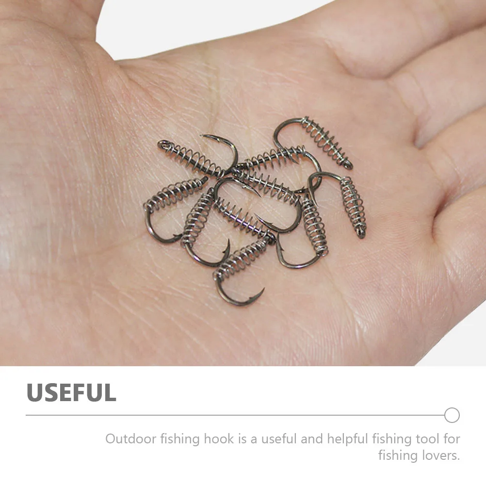 

10pcs High Carbon Fishing Hooks Barbless Saltwater Freshwater Carp Equipment Bait Portable Tool Fishhook Set Angling Accessories