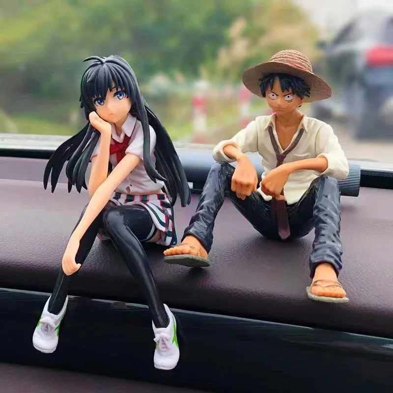 Anime One Piece Decoração Do Carro, Figura De Ação Luffy, Brinquedo Modelo De PVC, Desenhos Animados, SNAFU Yukino Figuras, Auto Ornamentos Interiores, Presentes Bonitos