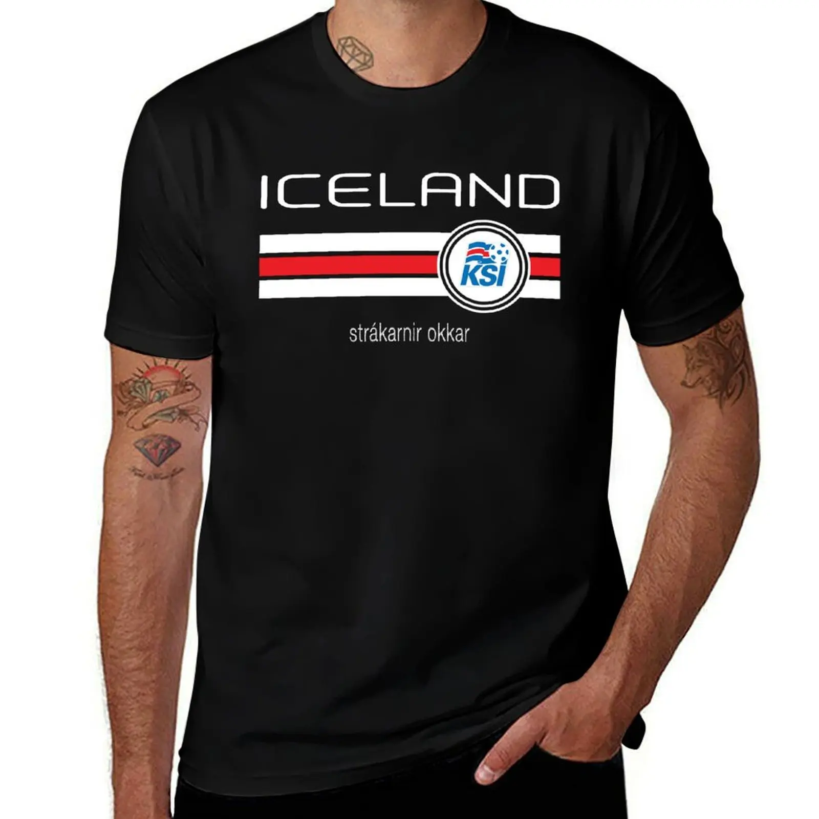 Football - Iceland (Home Blue) T-Shirt Breathable Gym Short Sleeve T-Shirt