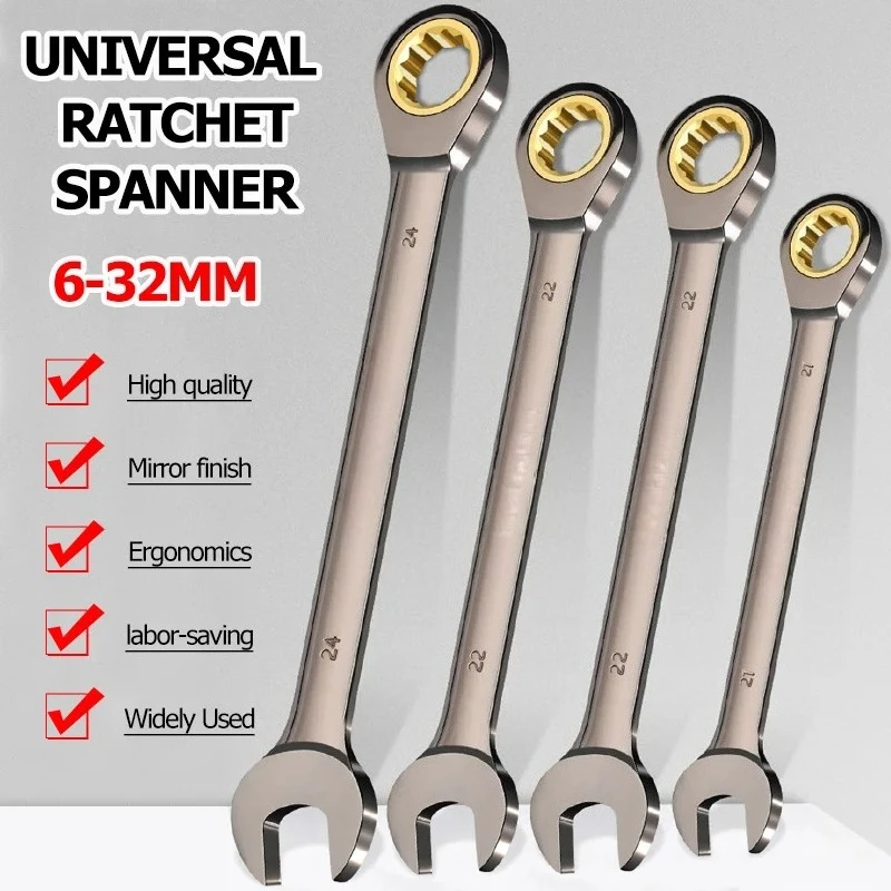 AliExpress NONE 1Pc Universal Torx Wrench Adjustable Torque 6-32mm Ratchet Spanner for Bicycle Motorcycle Car Repair Tools Mechanical Tool