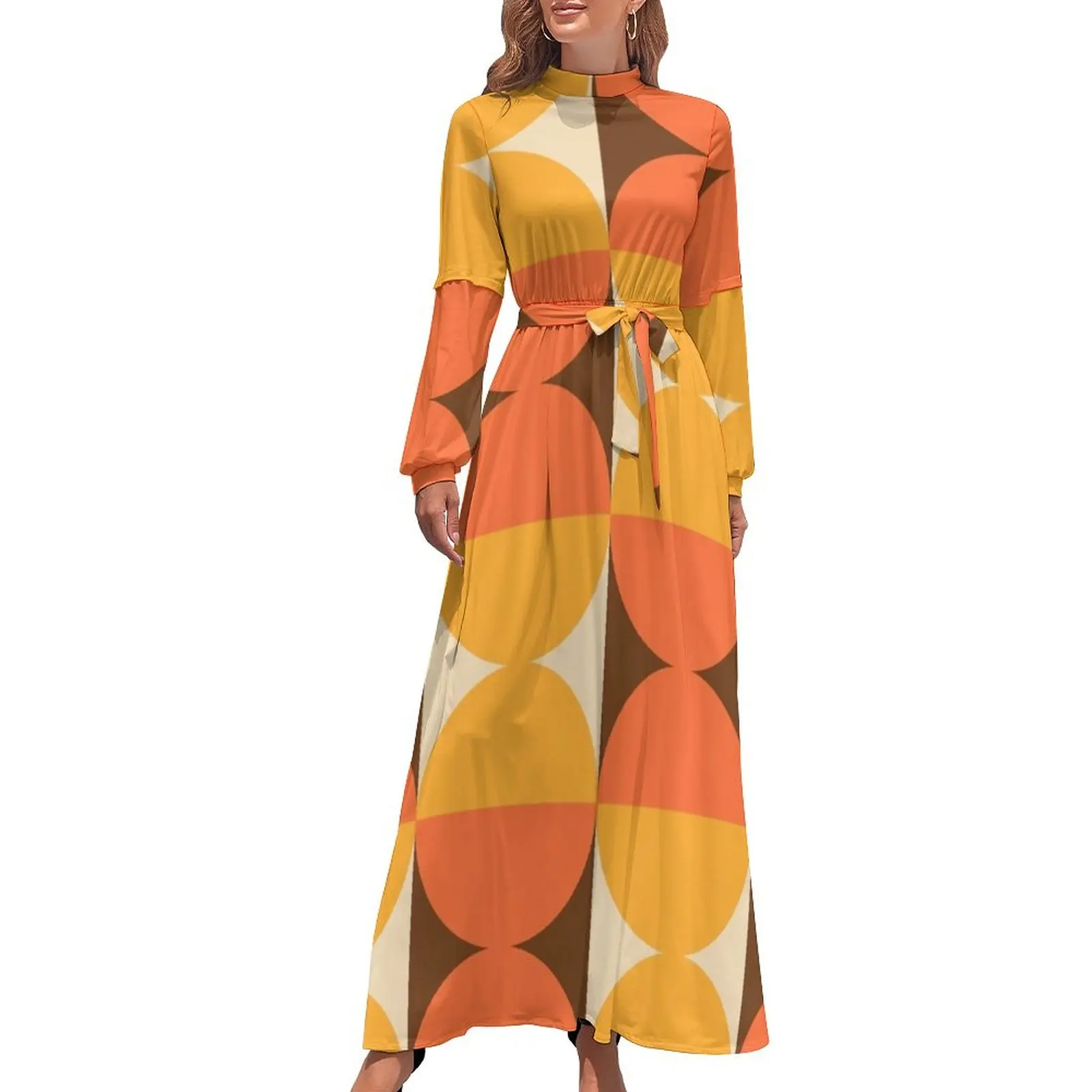 

Mid Century Modern Geometric Abstract Pattern 727 Long Dress dresses for prom Bridesmaid dress woman