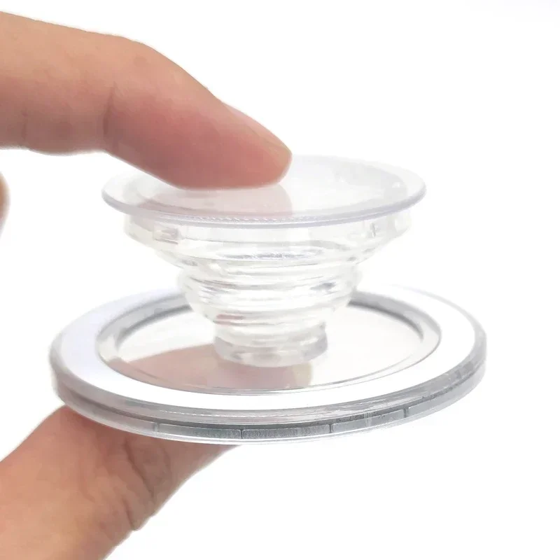 

Transparent Magnetic Folding Phone Grip Pop Holder Bracket Socket Pocket MagSafe Grip For IPhone 17 SamsungS25 Ring Finger Stand