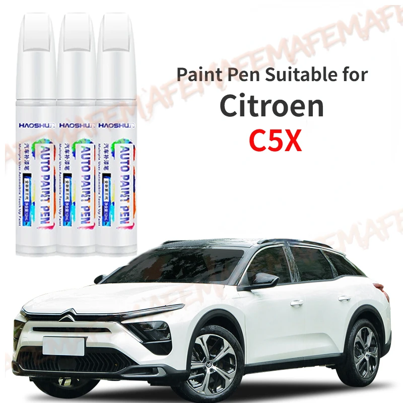 Bolígrafo de pintura adecuado para Citroen Versailles C5x C5-X, fijador de pintura, blanco perlado, accesorios para coche C5x, pintura original para coche, negro