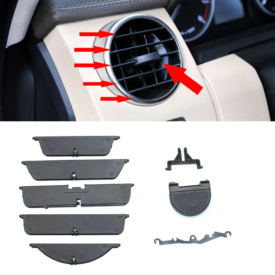 8Pcs Air Conditioning Outlet Air Conditioning Vent Blade Paddle Kit For Land Rover Discovery 3 4 LR3 LR4 Car Accessories