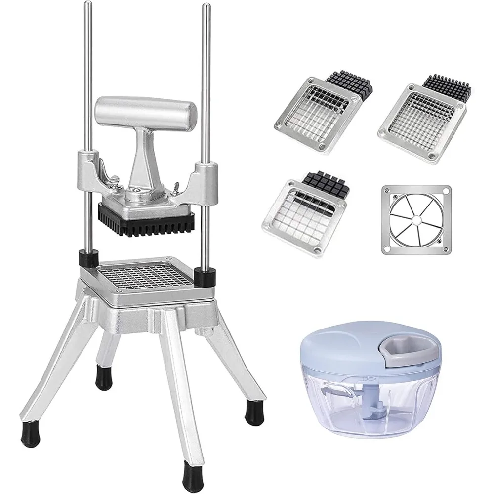 

Измельчитель овощей и фруктов с 6-гранной нарезкой, 1/4 дюйма, 3/8 дюйма и 1/2 лезвия, профессиональная нарезка для пищевых продуктов, резак для картофеля фри, луковая нарезка