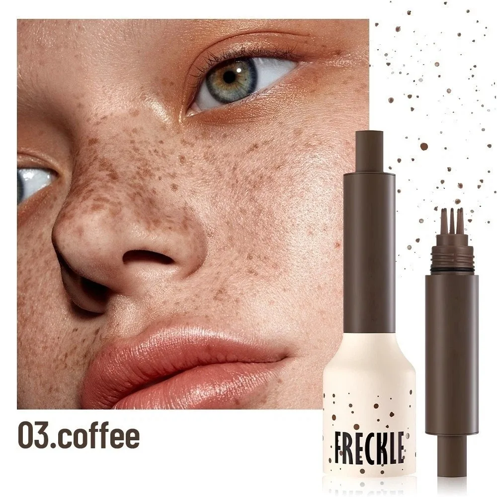 Waterproof Temporary Freckles Stamp Pen Sweatproof Light Coverage Faux Freckle Pen 5-Point Quick Dry Fake Freckles Marker