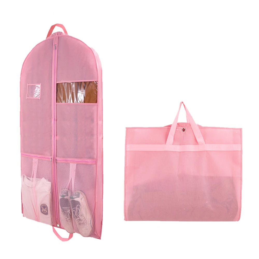 Pink Garment Bags Suit Bags for Travel Hanging Clothes Closet Storage 4\