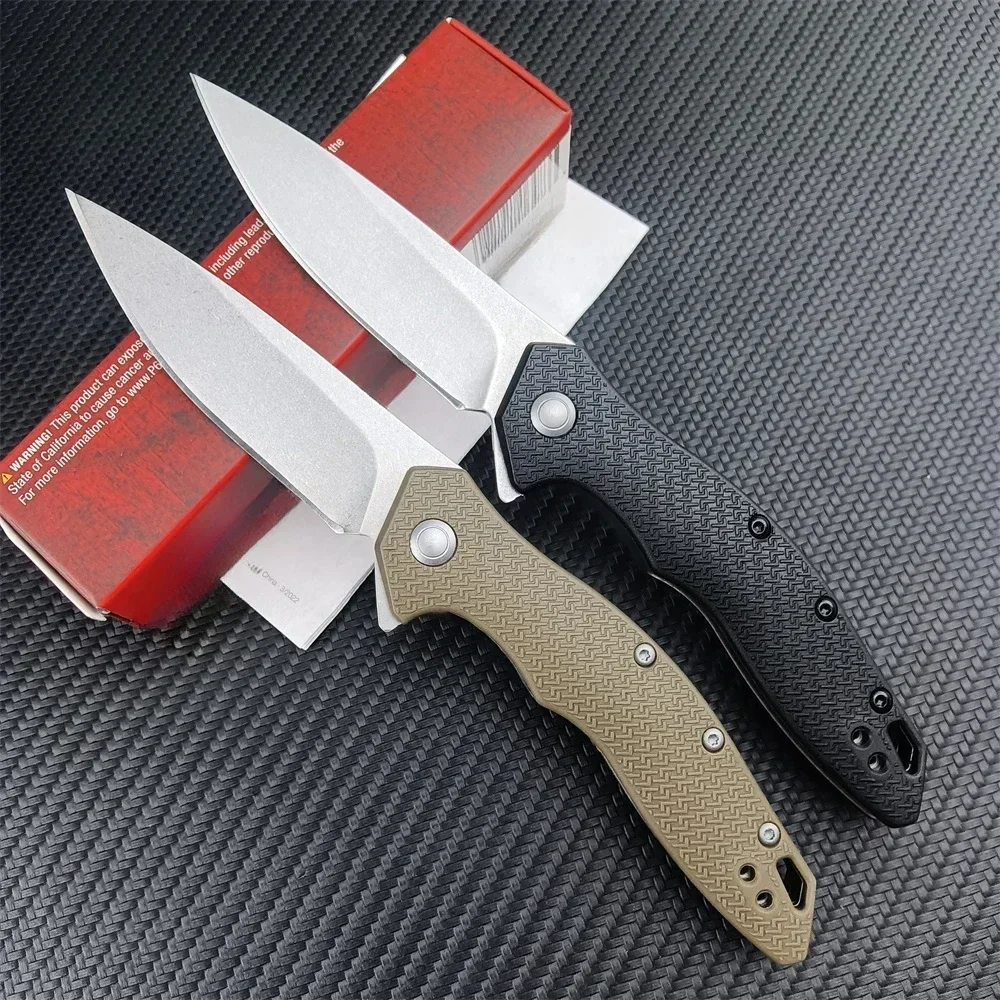 KS 1845 Shoreline Fin Folding Knife 8Cr13Mov Blade Nylon Fiberglass Non-slip Handle Outdoor Tactical Defense Survival EDC Tool