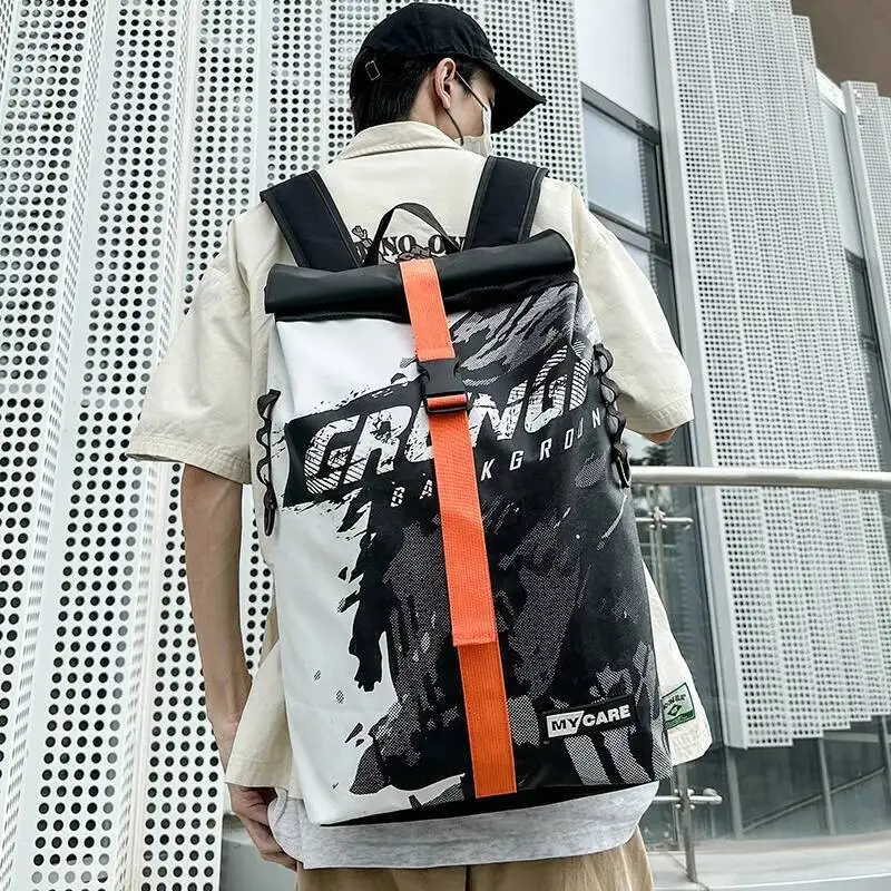 Korean Style, Trendy Outdoor Travel Casual Sports Double Backpack For Men With High-end Feel,