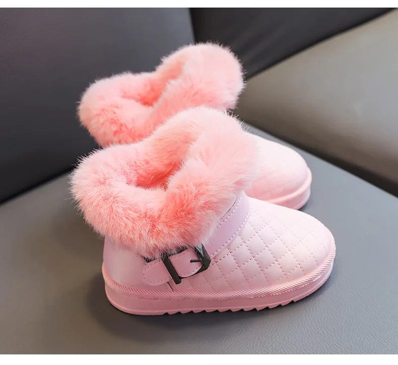 2026 Neue Herbst-Winter-Kinderstiefel für Mädchen, Verdickte Warme Bequeme Weiße Stiefel, Rutschfeste Plüsch-Baumwollschuhe für Babys und Kinder – Detail 13