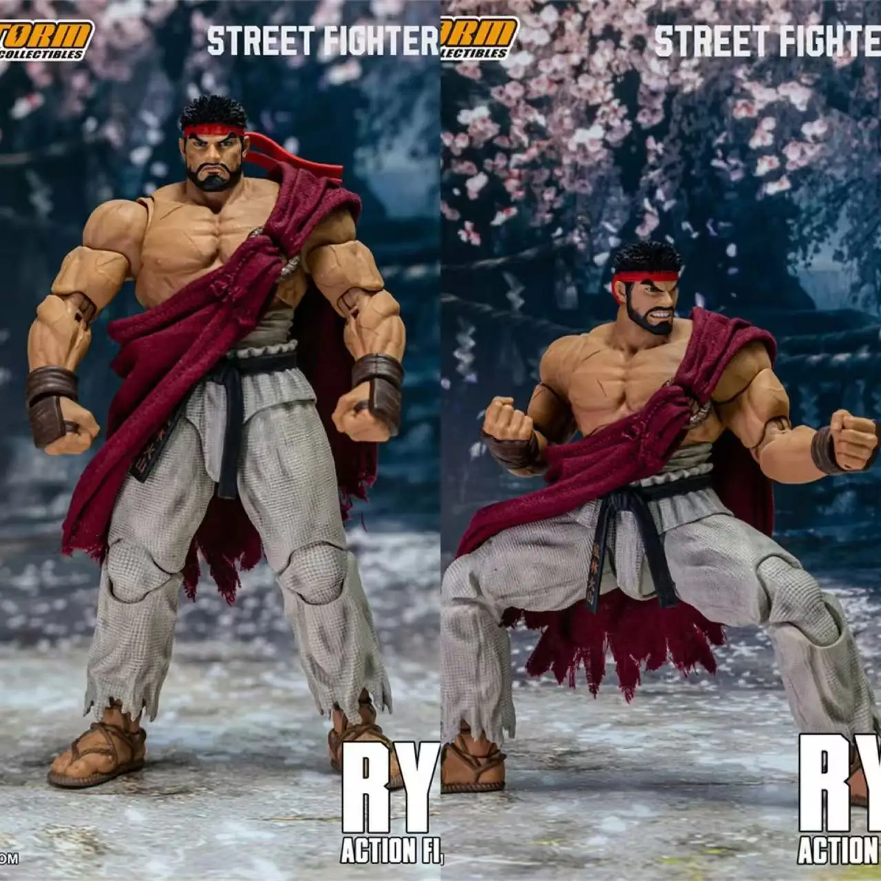 Storm Toys Street Fighter Figure Ryu Anime Figures Red Belt Stand Figurine Models Statue Doll Collection Decoration Kids Gifts ﻿