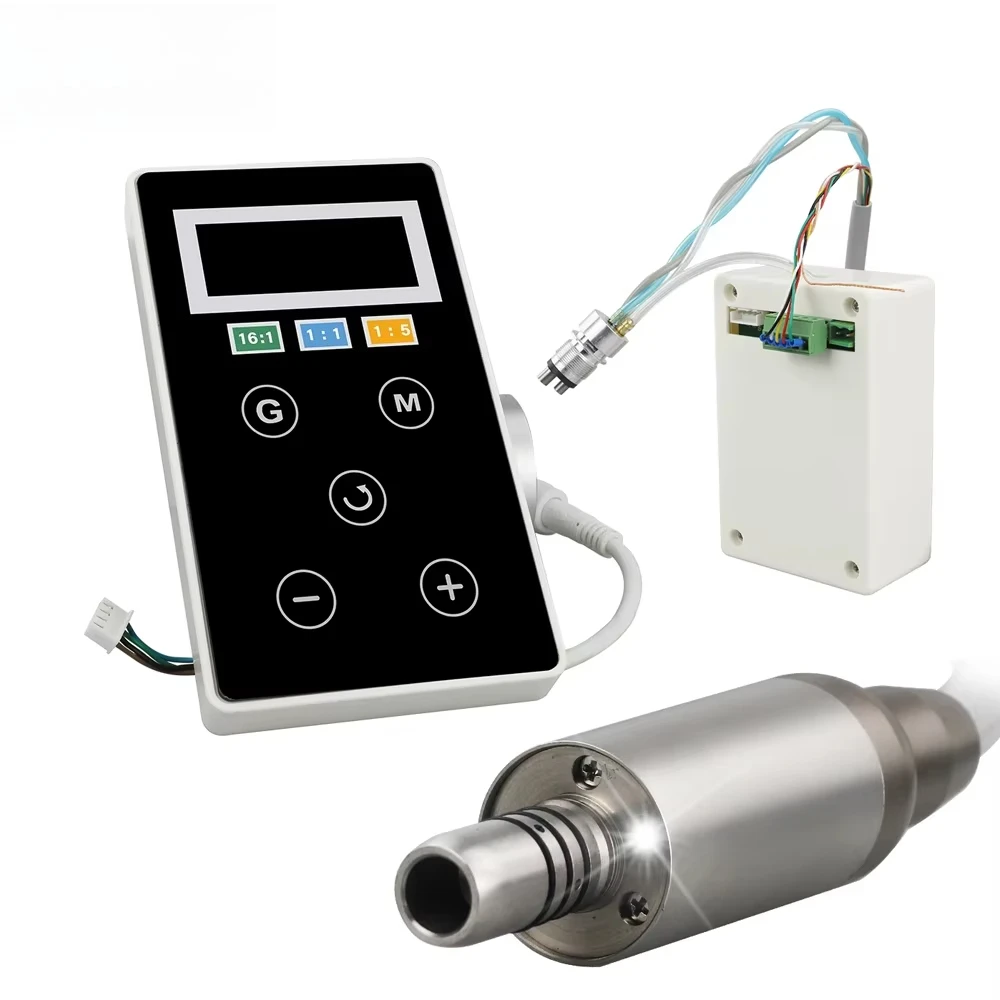 Built-in Brushless LED Electrical Micromotor E-type Contra Angle Handpiece with Internal Water Spray