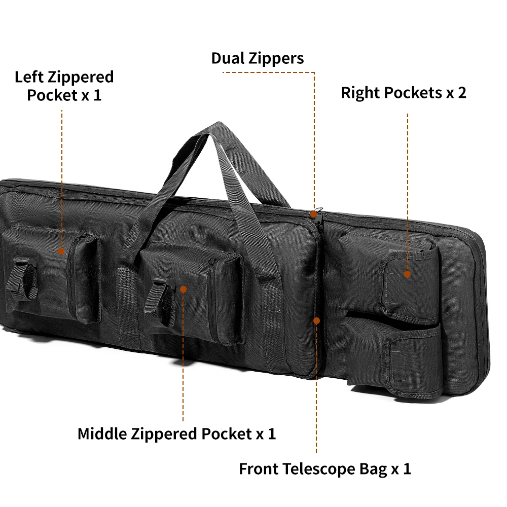 94cm 120cm Double Long Gun Bag Soft Rifle Case Rifle Backpack Shooting Carry Shoulder Bags for Hunting Accesories 3