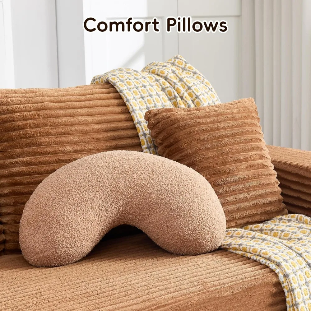 Sofá modular de 108 piezas para espacios habitables, sofá seccional grande con chaise de felpa, sofá nube con asientos profundos en forma de L, alta densidad