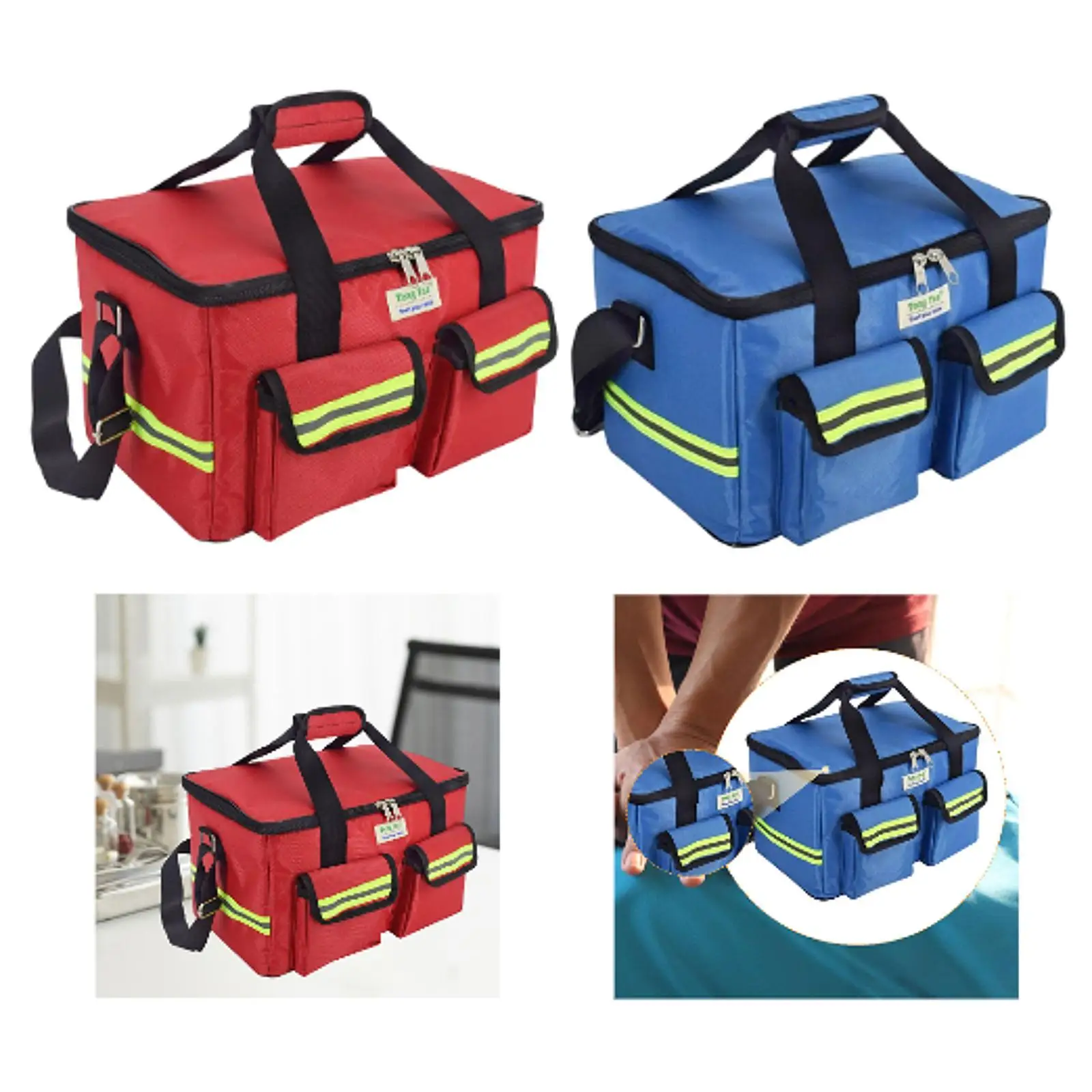 Emergency Medical Supplies Bag Empty for First Aid Organization 14.17x8.66x8.66